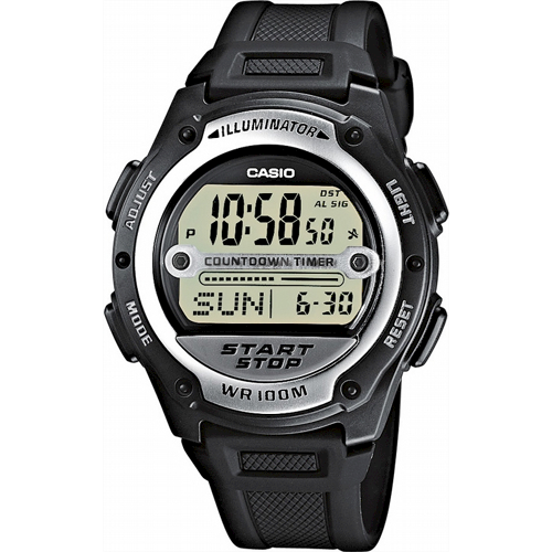 Image of W-756-1AVES, Casio Collection sort Herre ur